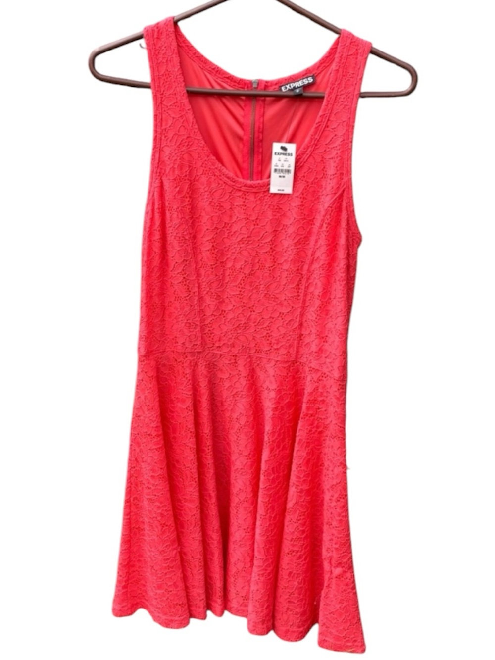 NWT Express lacy, pink skater dress, Medium